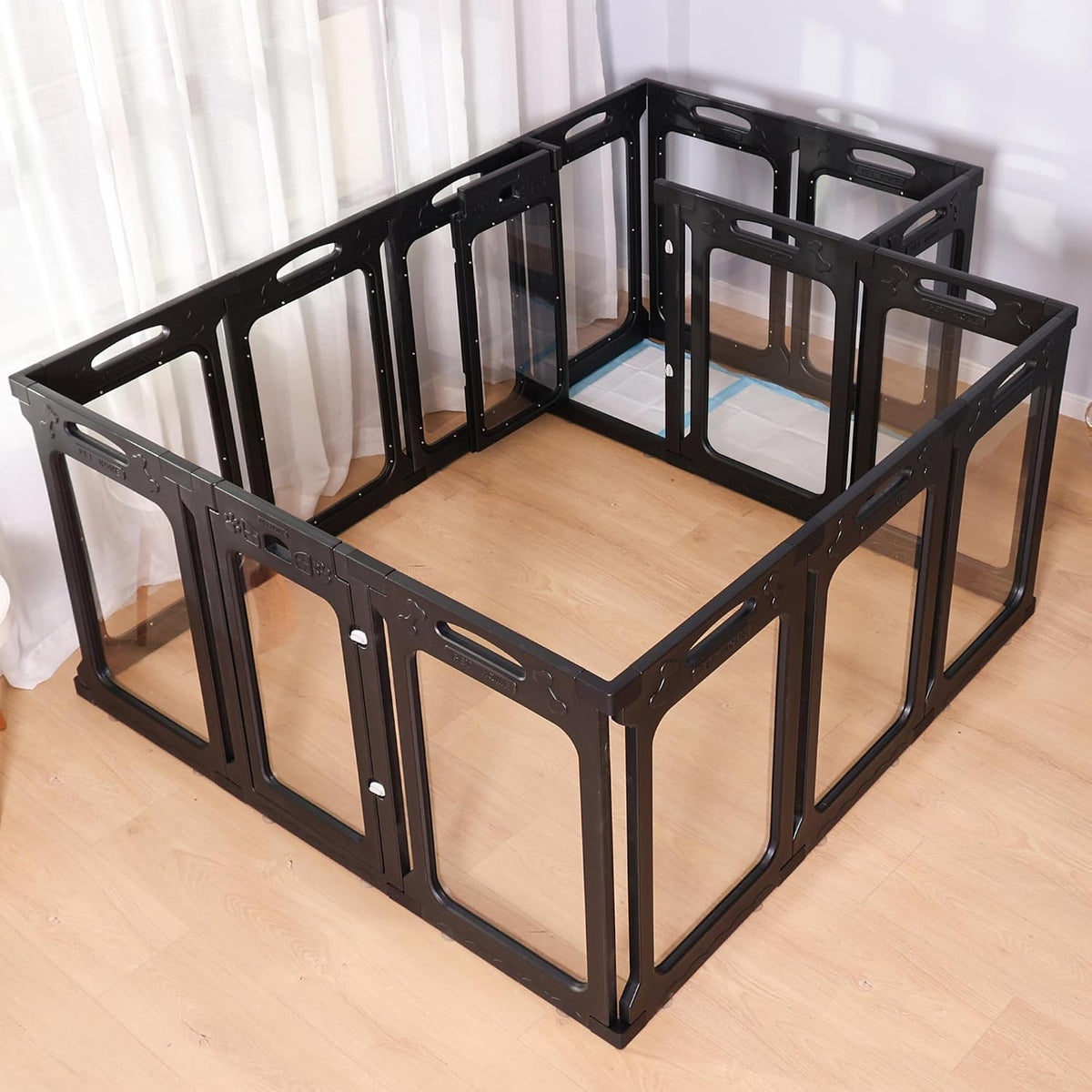 clear acrylic dog playpen indoor, 30" h, 1, package contents