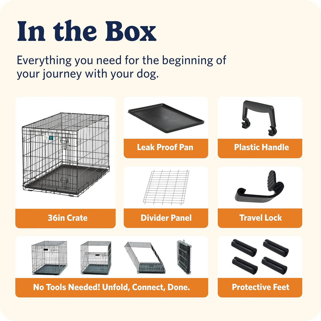 lifestages by midwest 36-inch single door crate, m-l, close-up detail
