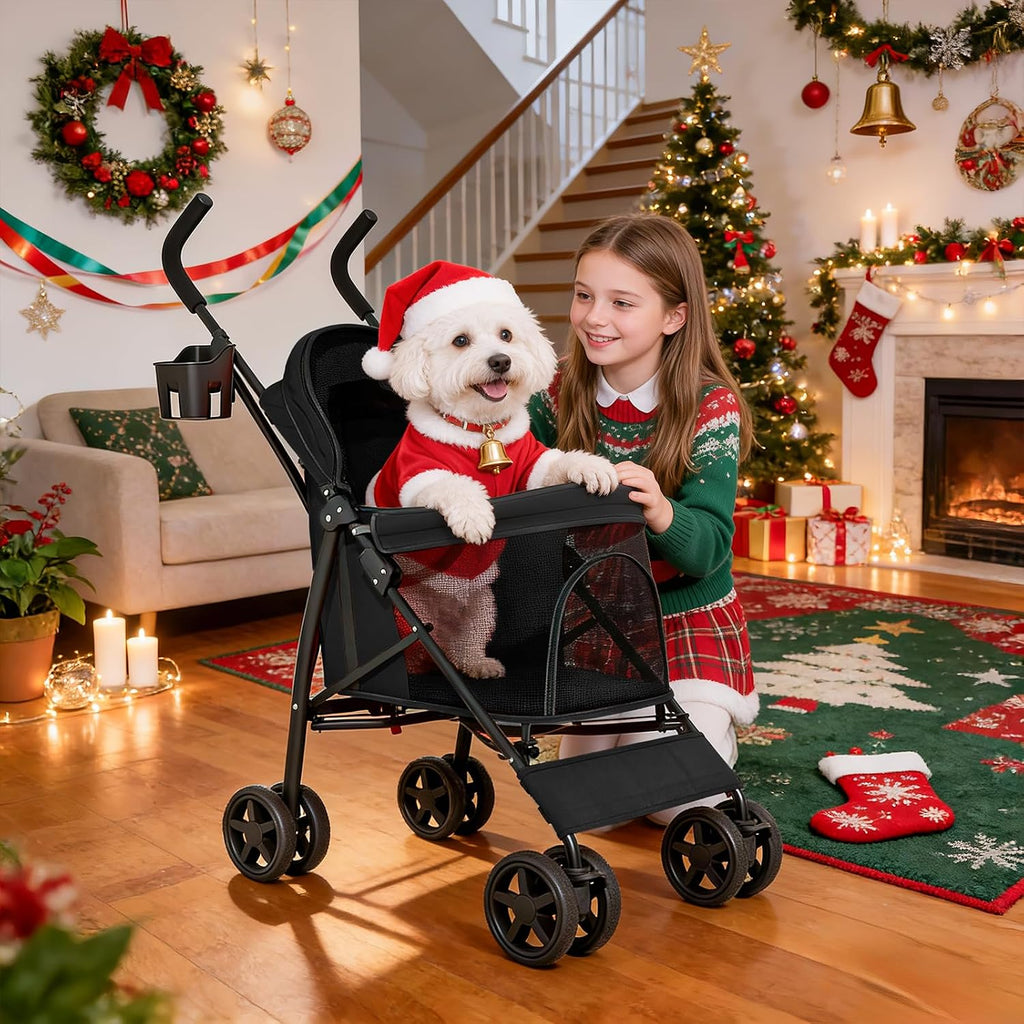 monibloom pet stroller for small/medium dogs and cats, view 9