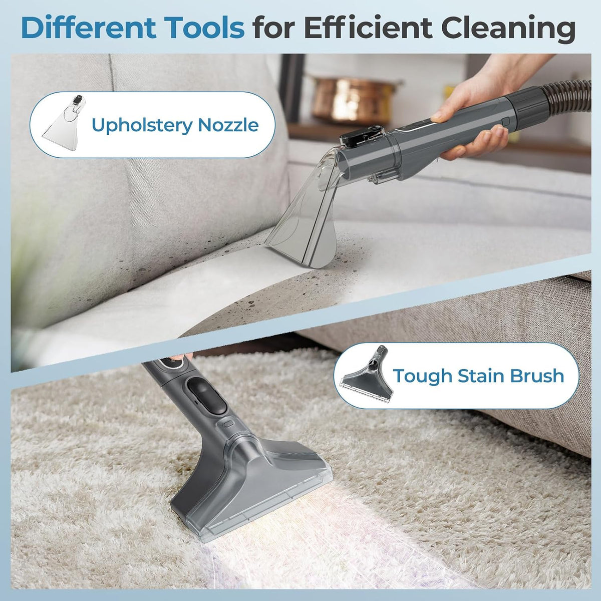 arlime carpet cleaner machine, 600w deep pet stain, close-up detail