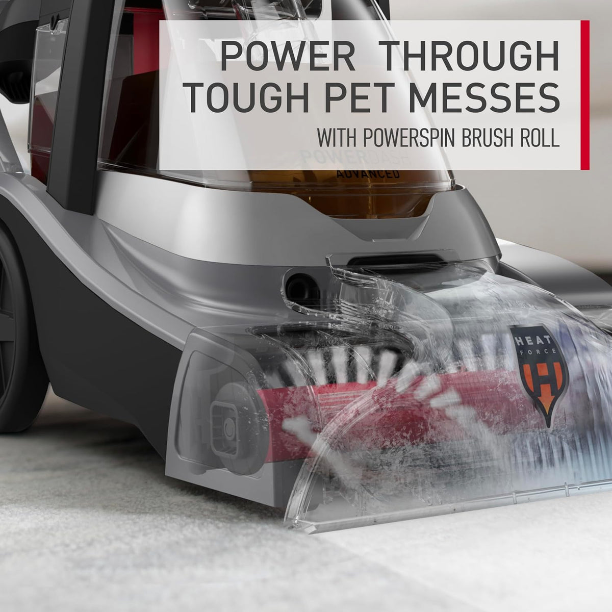 hoover powerdash pet advanced compact carpet cleaner machine showing dimensions