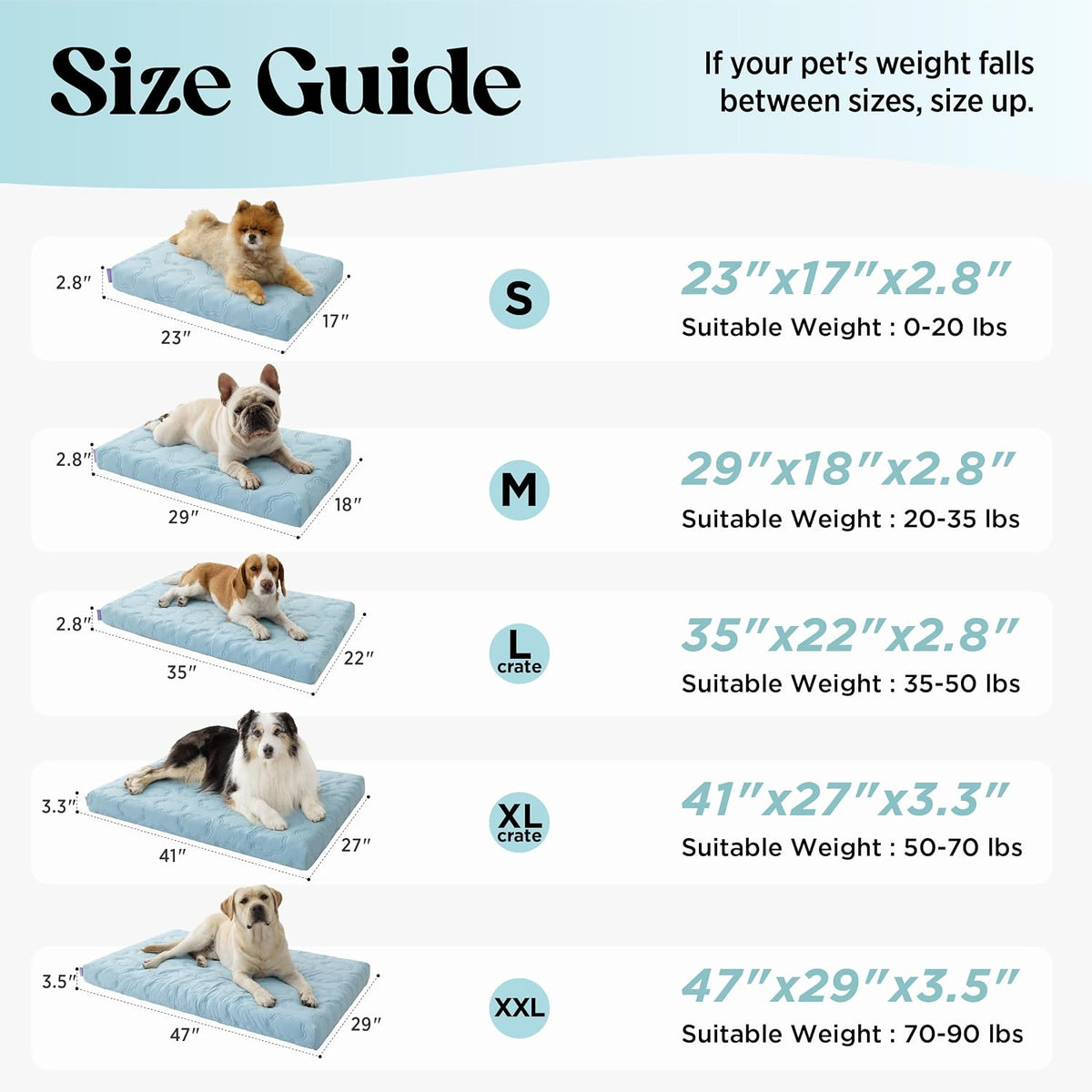 le sure apexcloud™ cooling dog bed for large on a desk or shelf