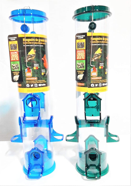 (2 pack) stokes select jumbo seed bird feeder shown in use