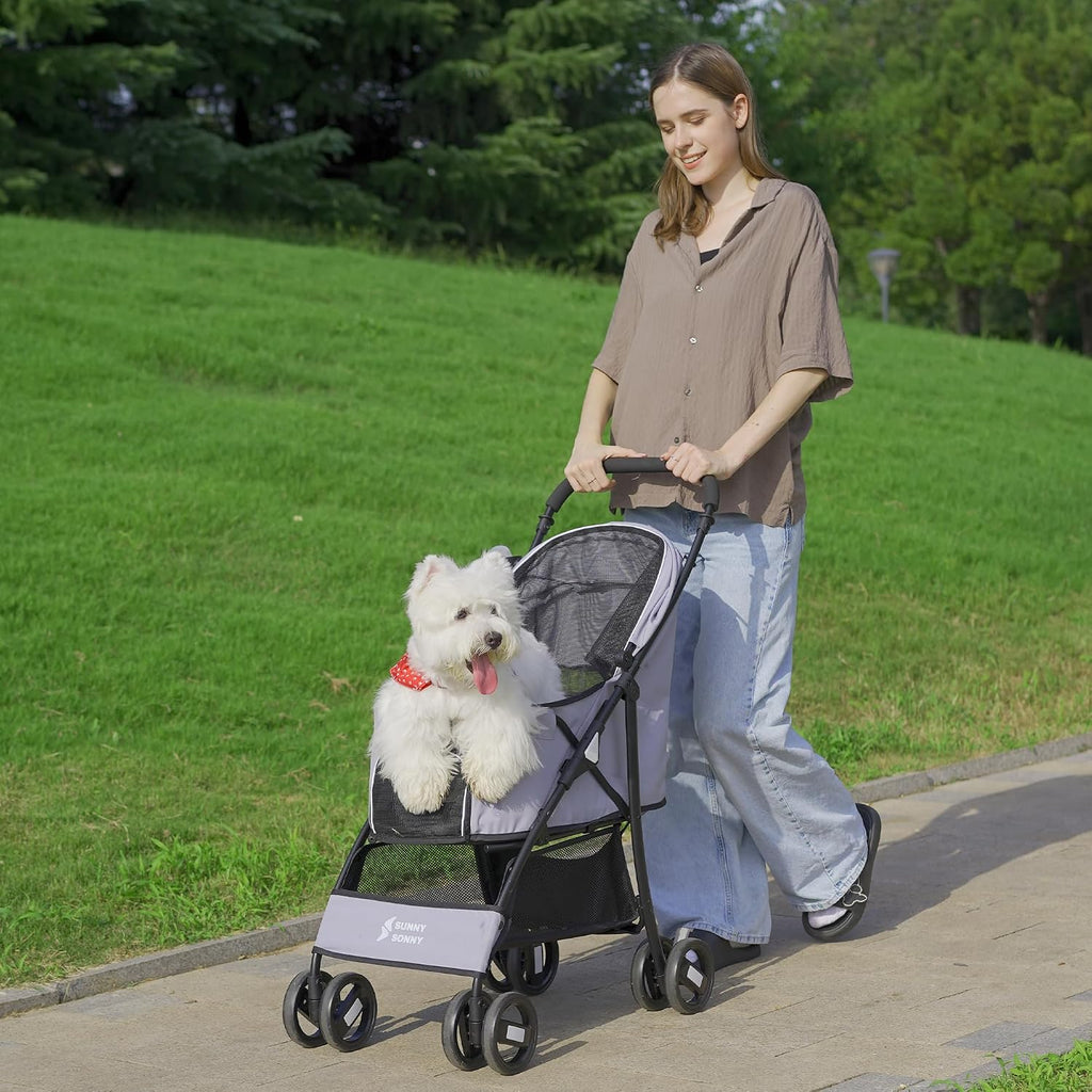 sunny sonny foldable jogger pet stroller with weather, package contents