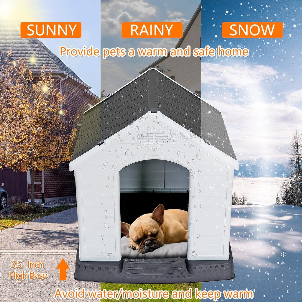 zeny large plastic dog house - waterproof dog, close-up detail