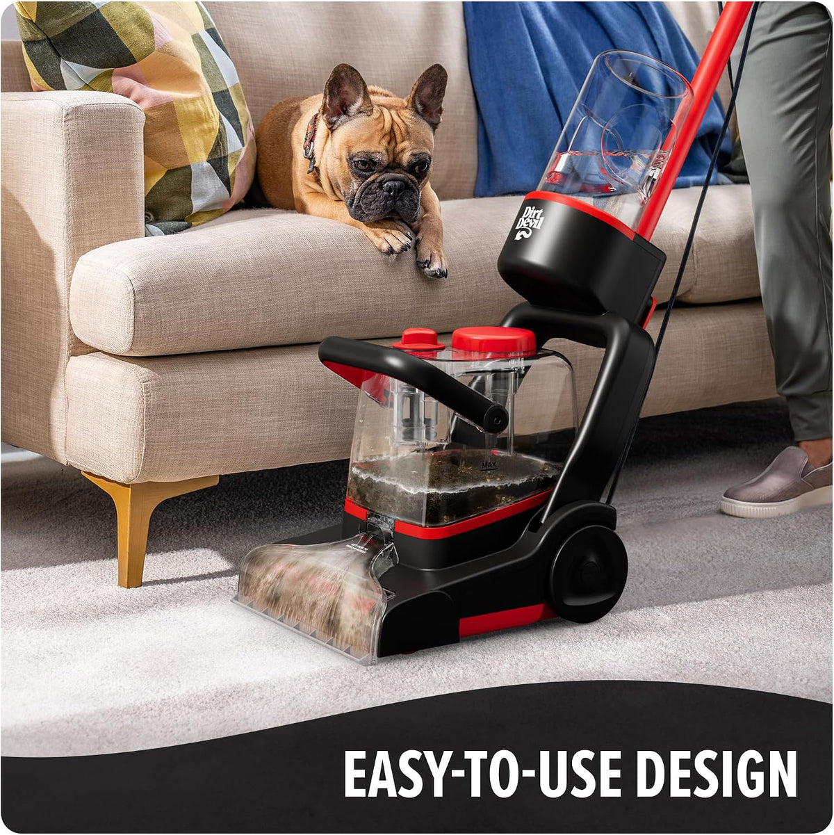 dirt devil full-size carpet cleaner machine, perfect for, close-up detail