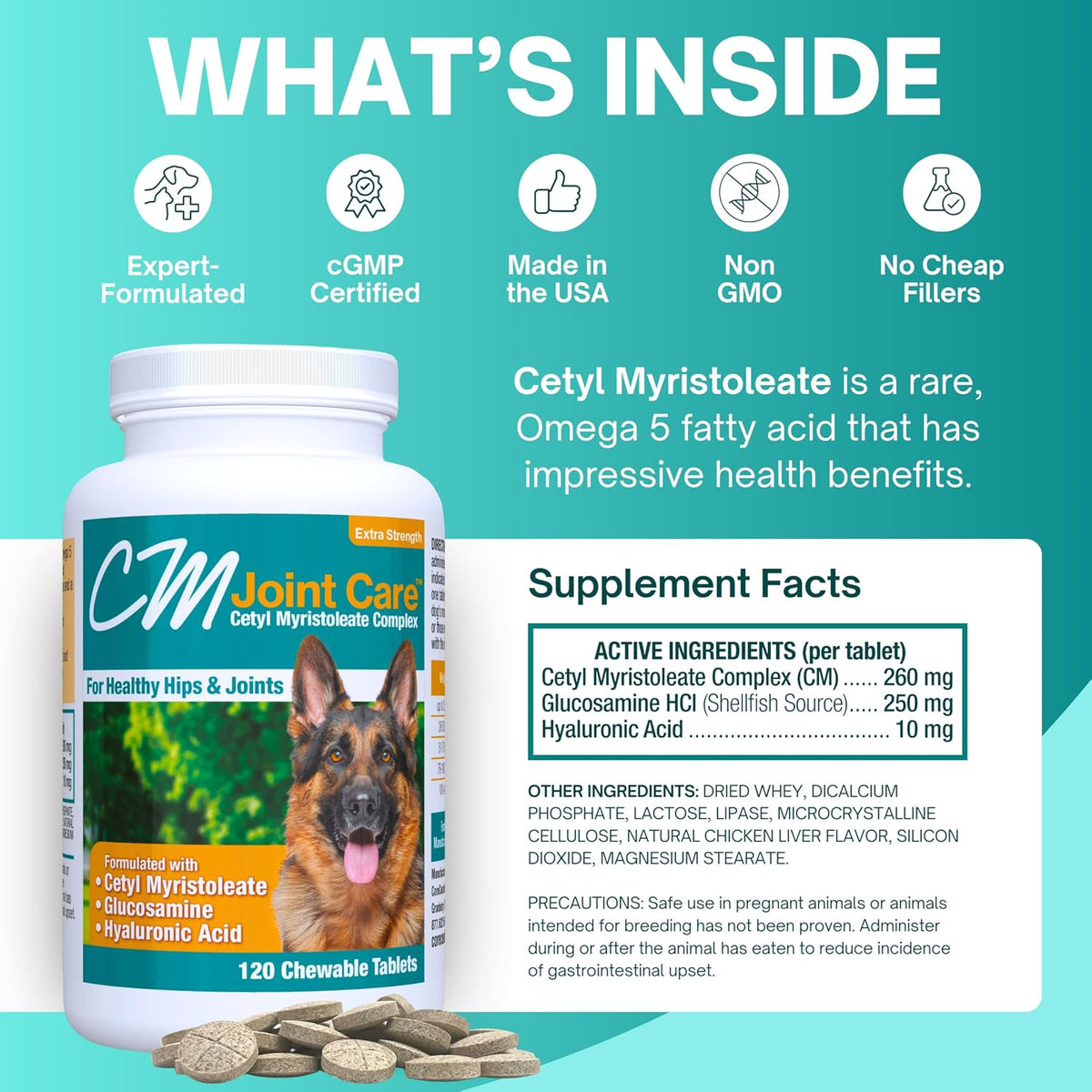 cm joint care for dogs hip & joint shown in use