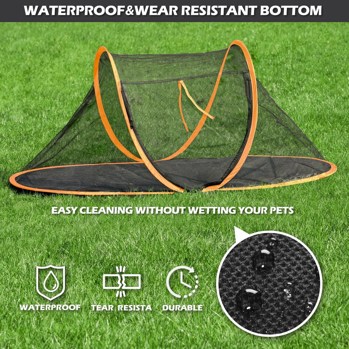 cat tent outdoor, pet enclosure tent suitable for, side view