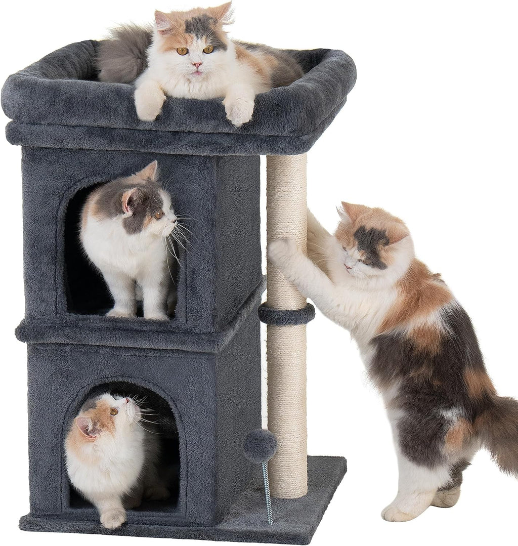 aechonow cat tree for large cat,2 cozy cat, main product view