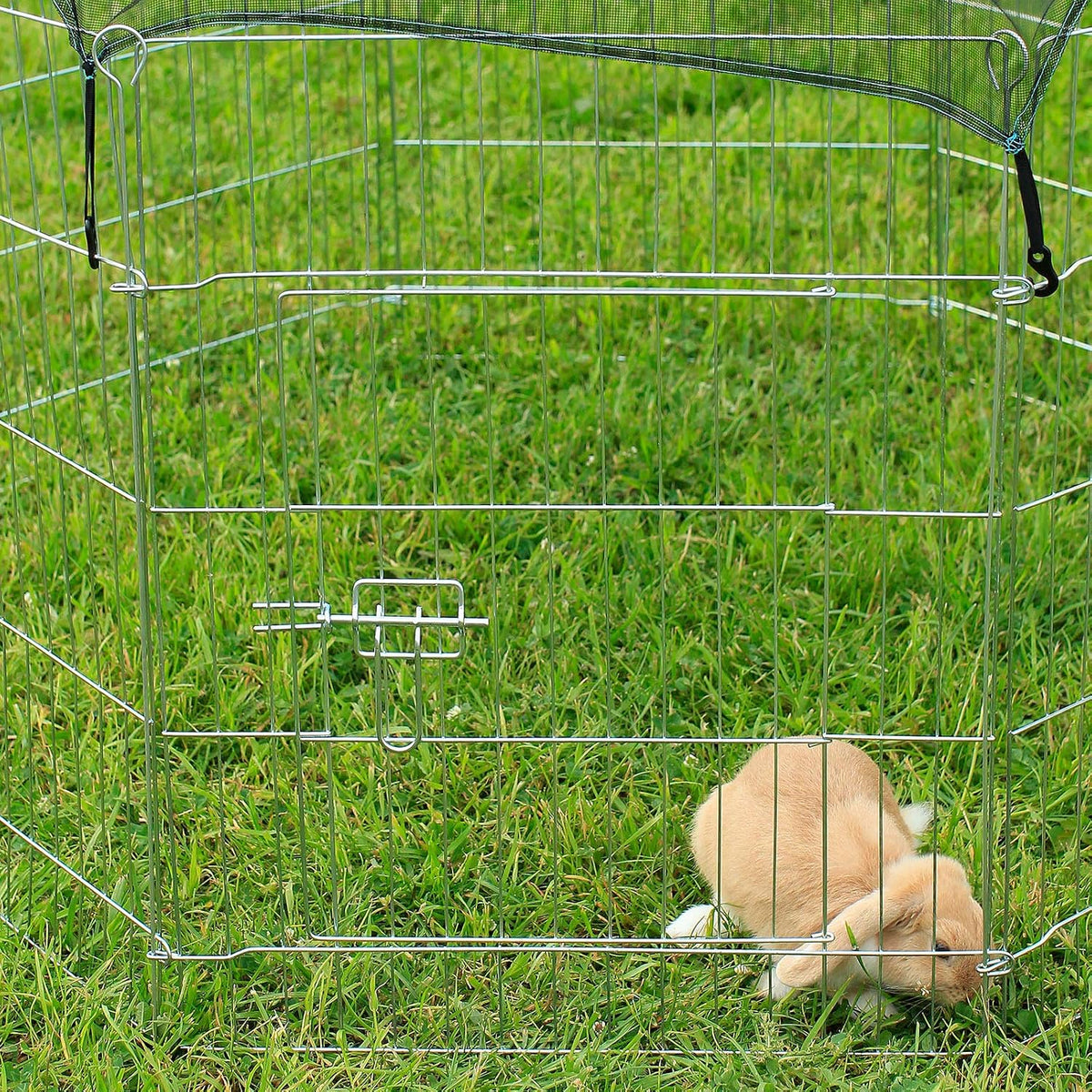 lionto outdoor enclosure for rabbits made of robust shown in use
