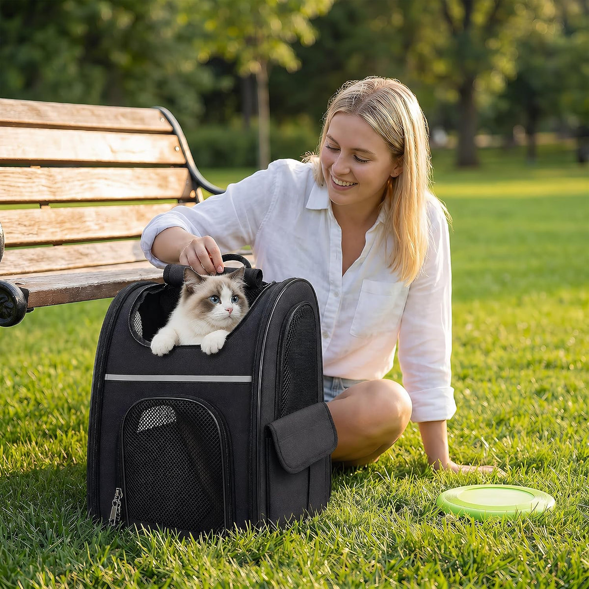 expandable cat backpack carrier airline approved pet travel, view 9