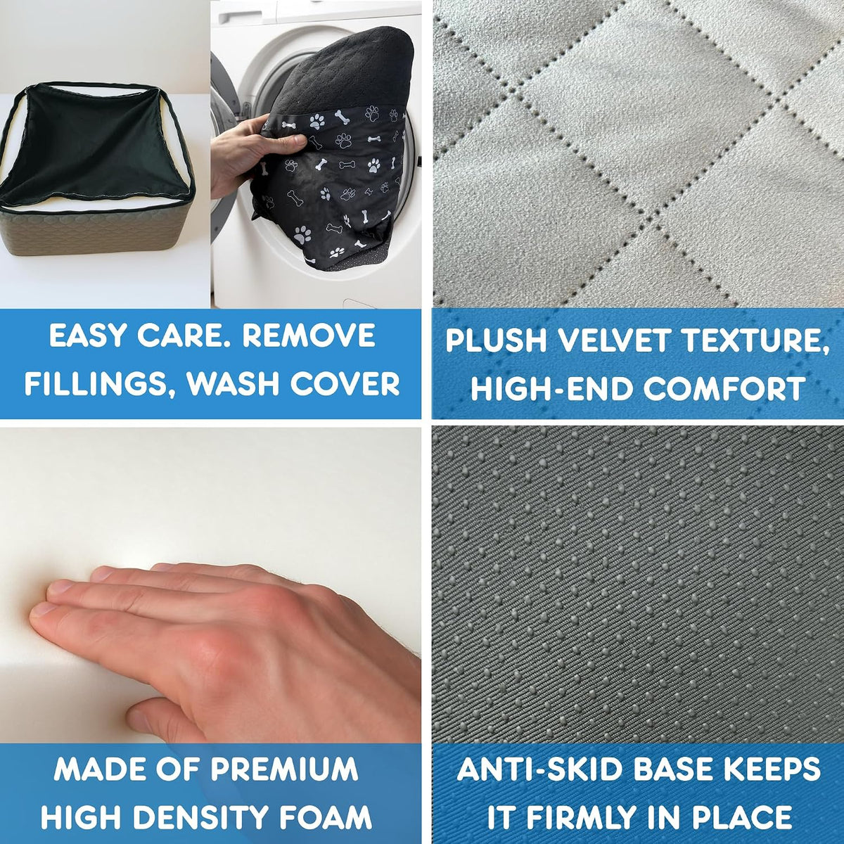 otterpets small dog car seat, memory foam booster, close-up detail