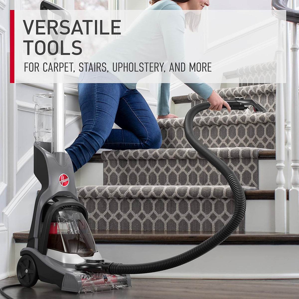 hoover powerdash pet advanced compact carpet cleaner machine, close-up detail