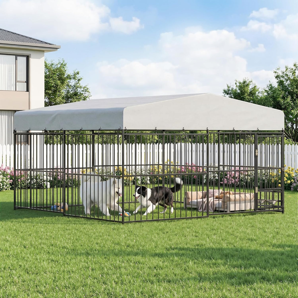 10x10x6 ft dog kennel outdoor for large dogs, main product view