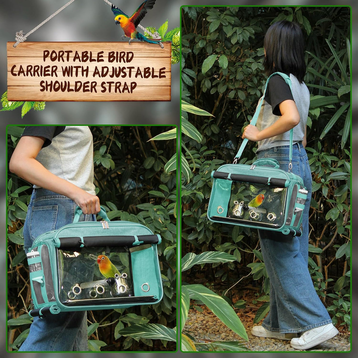 bird carrier airline approved, bird travel cage with showing dimensions