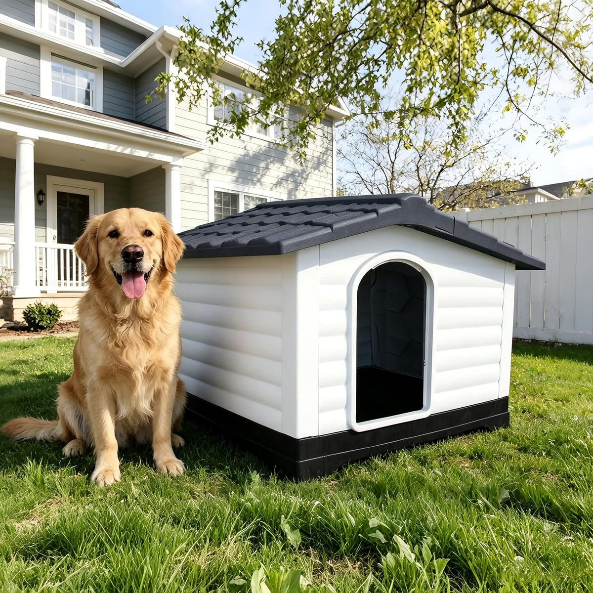 2-door small dog house for indoor and outdoor on a desk or shelf