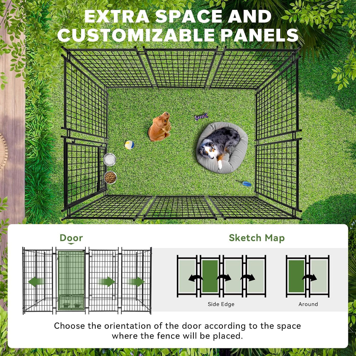 oranland 6x4x6 ft dog kennel outdoor for large on a desk or shelf