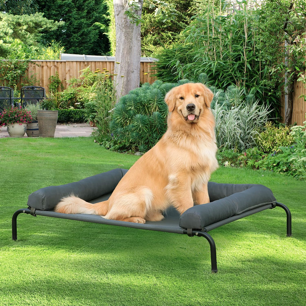 western home cooling elevated dog bed for large, close-up detail