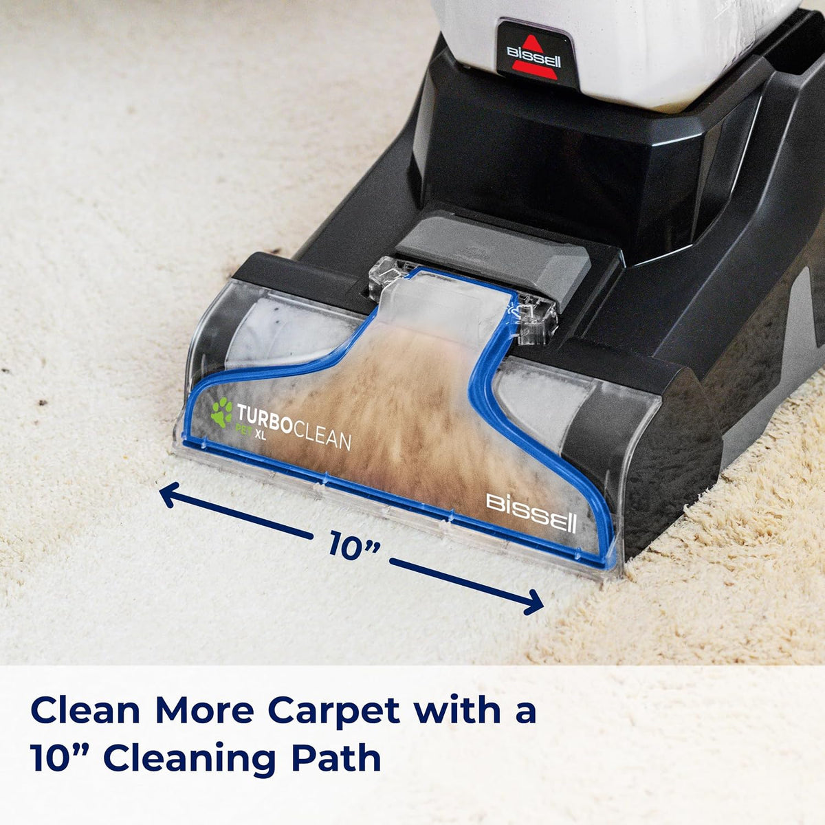 bissell turboclean pet xl upright carpet cleaner, 3746 shown in use