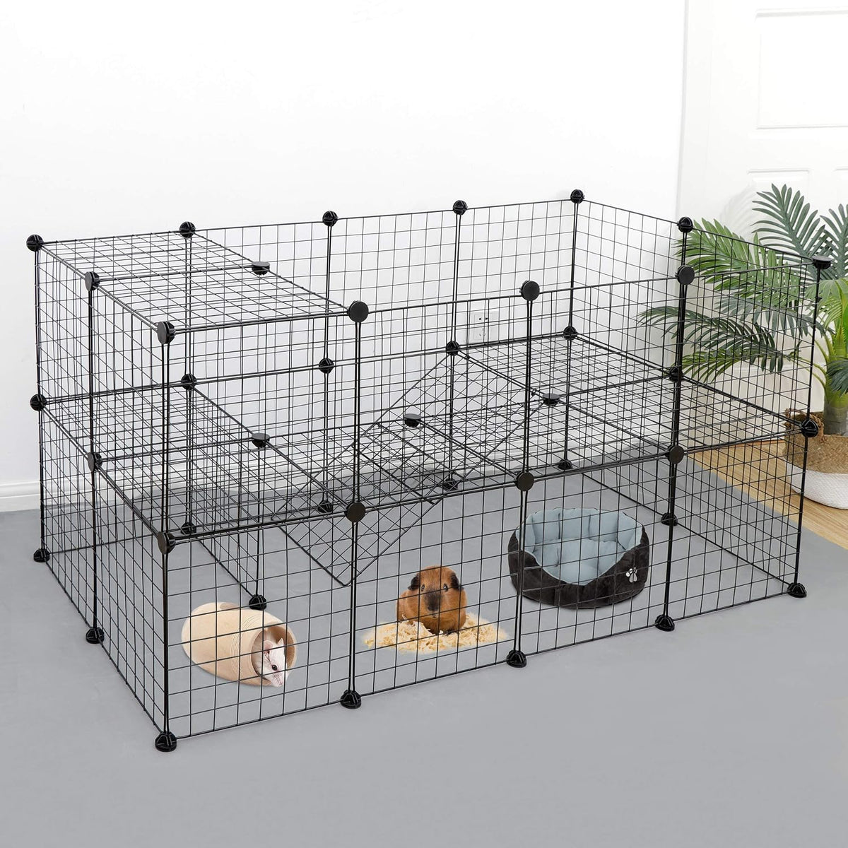 pet playpen, 36 panels indoor small animal cage, main product view