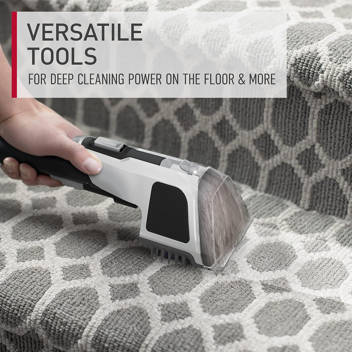 hoover powerscrub xl pet carpet cleaner machine, upright, side view