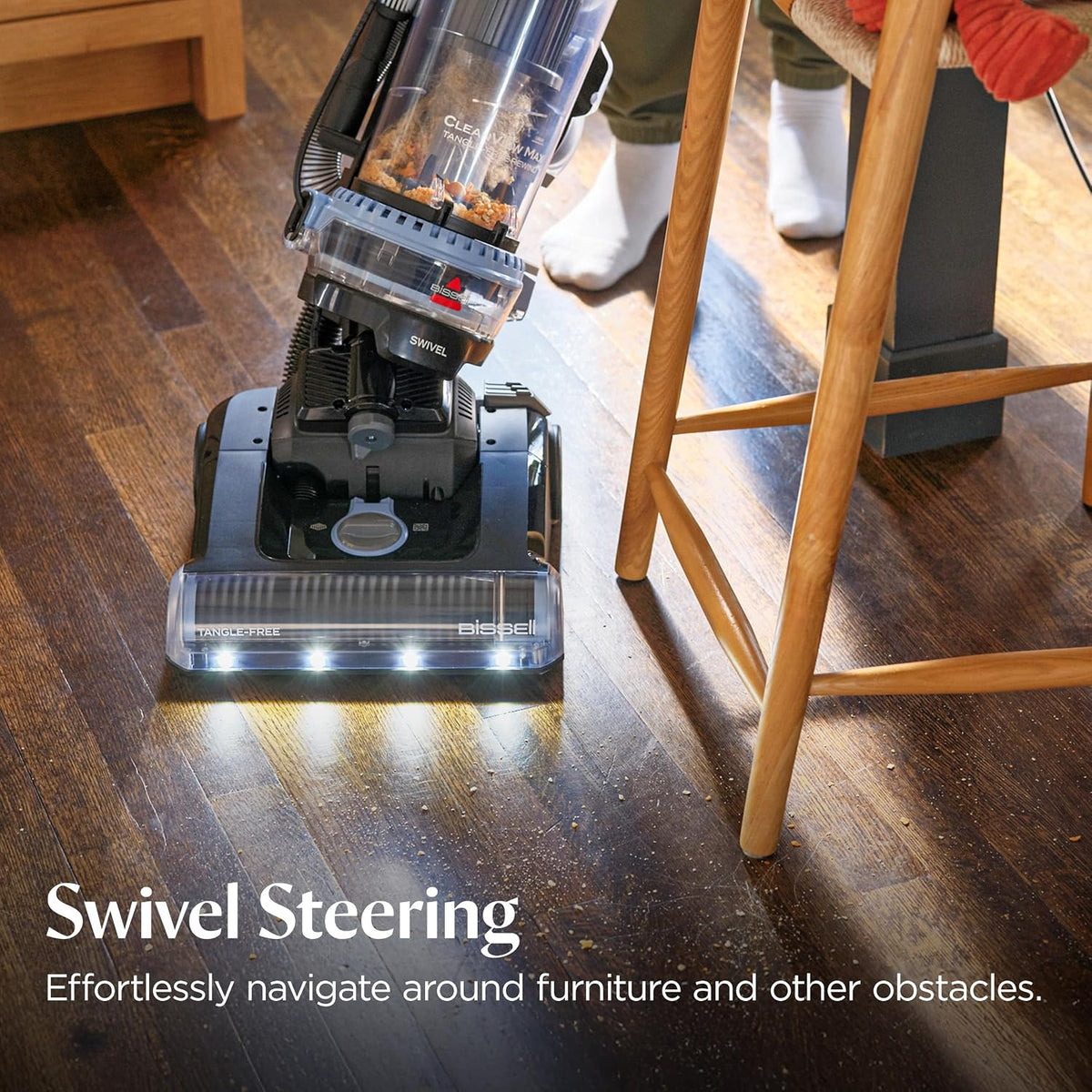 bissell cleanview max tangle-free rewind pet vacuum, 4073l showing dimensions