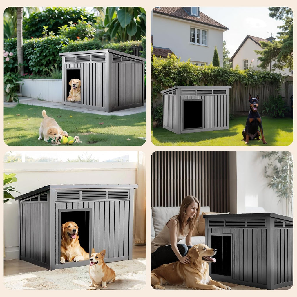 vixzen dog house outdoor & indoor, medium size on a desk or shelf