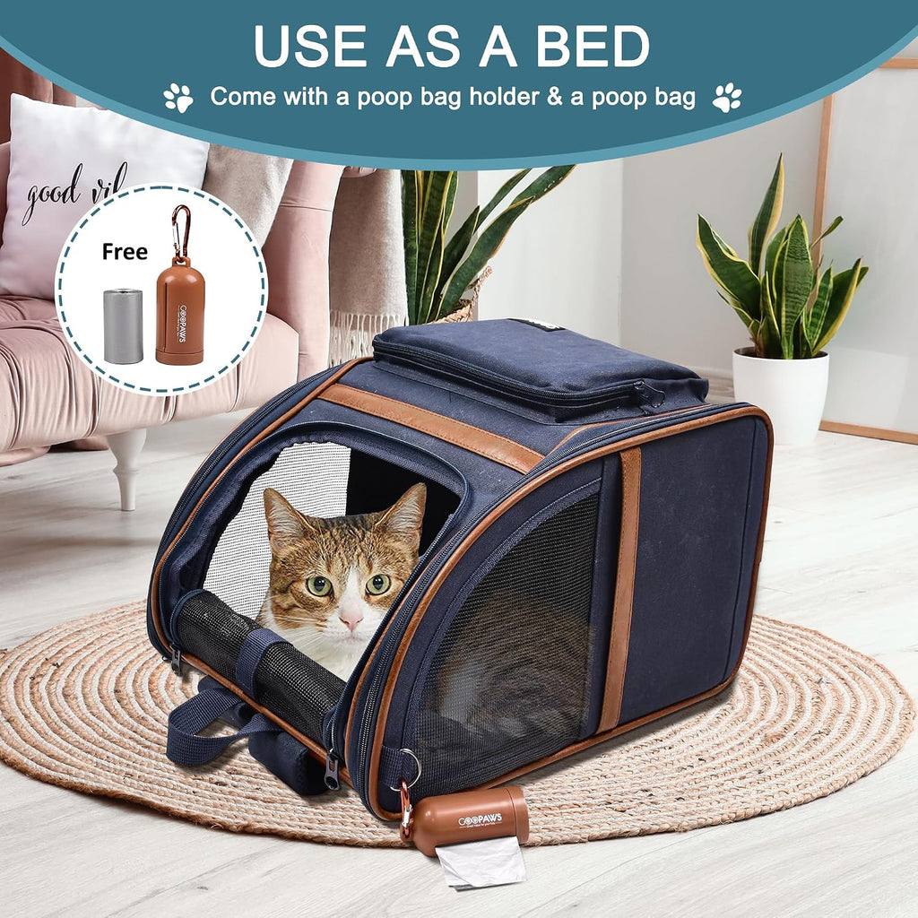 jespet pet backpack carrier for small dog, soft, side view