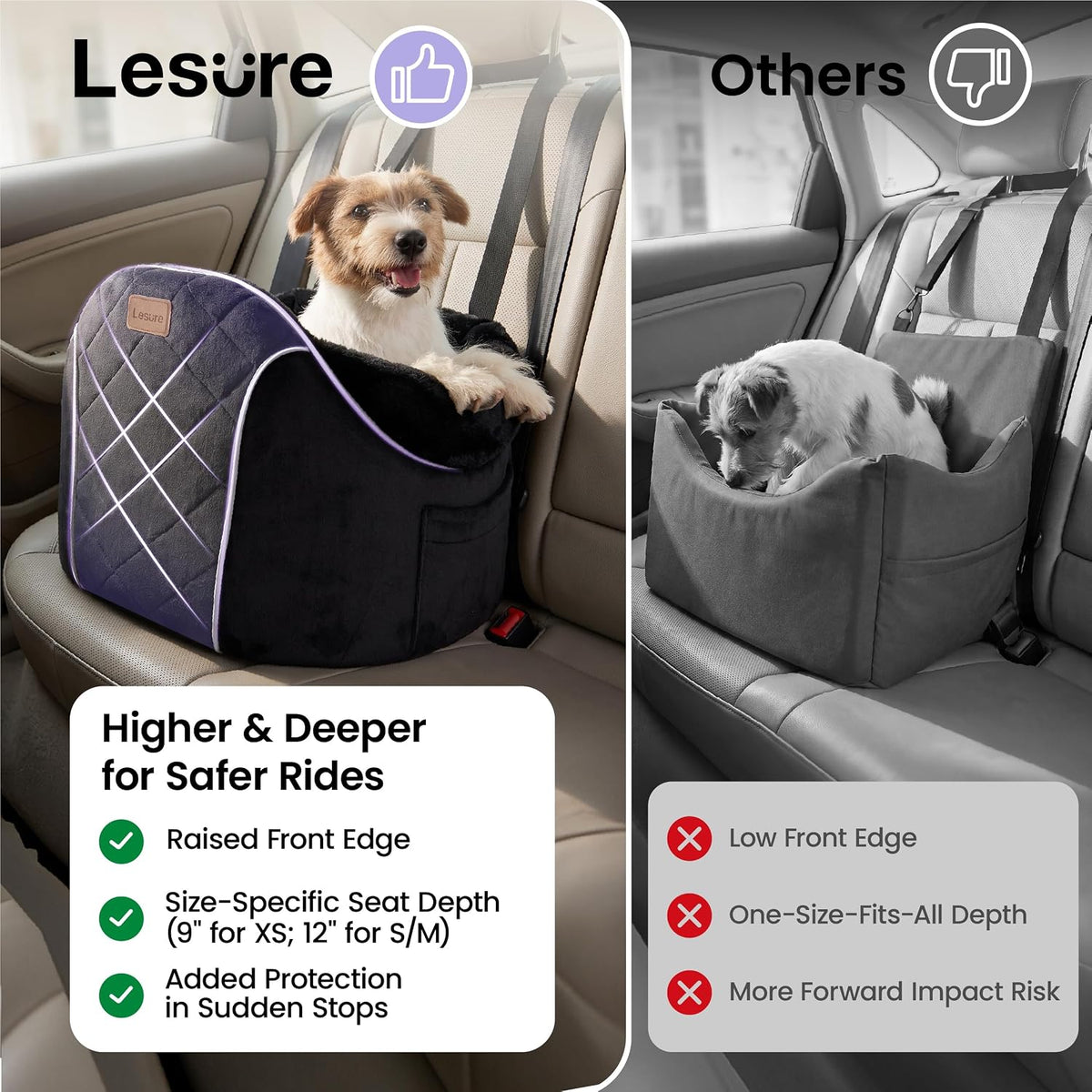 lesure dog car seats for small dogs,safety pet, side view