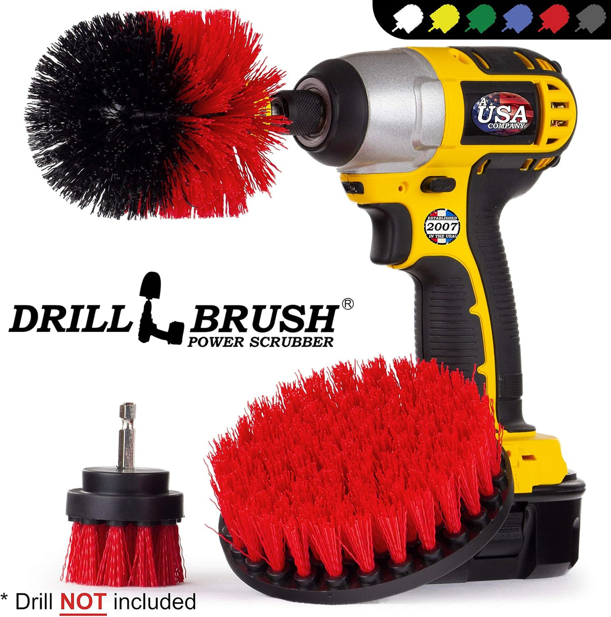 concrete scrubber brush - brick brushes - patio, side view