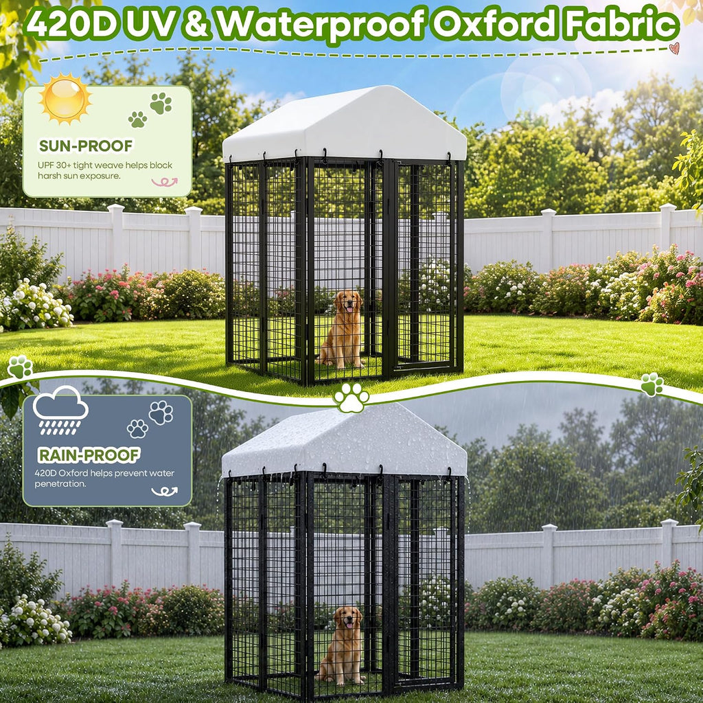 4x4 ft heavy duty outdoor dog kennel for, package contents