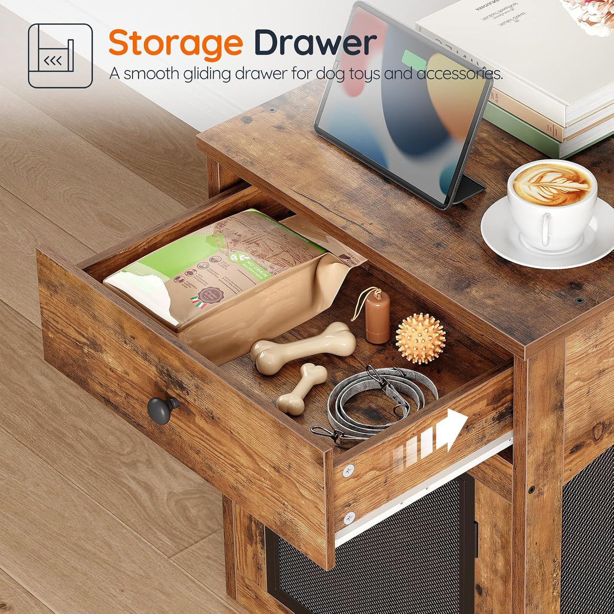 hoobro dog crate furniture, dog kennel with drawer, package contents