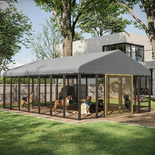 10x14ft dog kennel outside double door dog kennel, main product view
