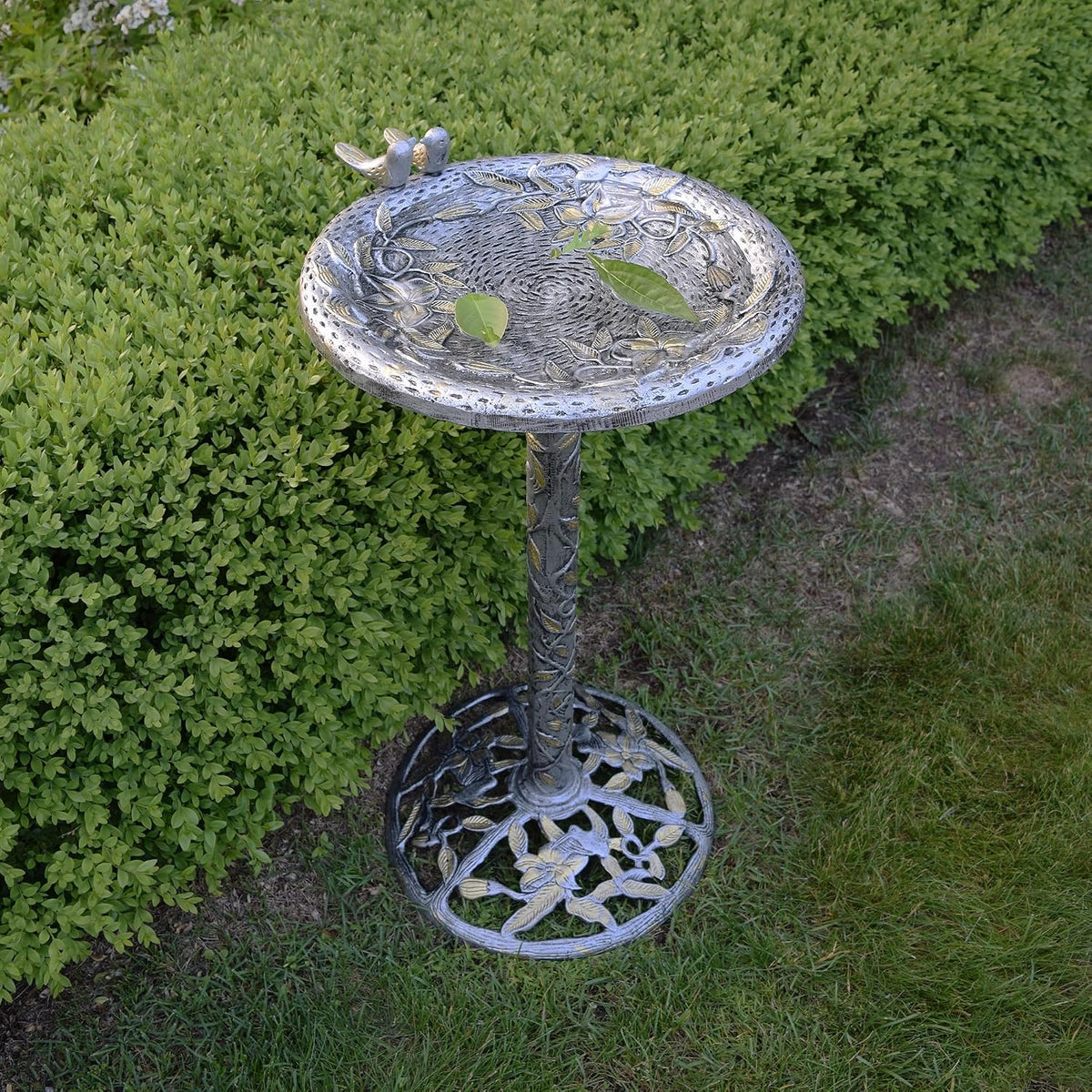 oakland living 5131ap antique pewter hummingbird design aluminum shown in use