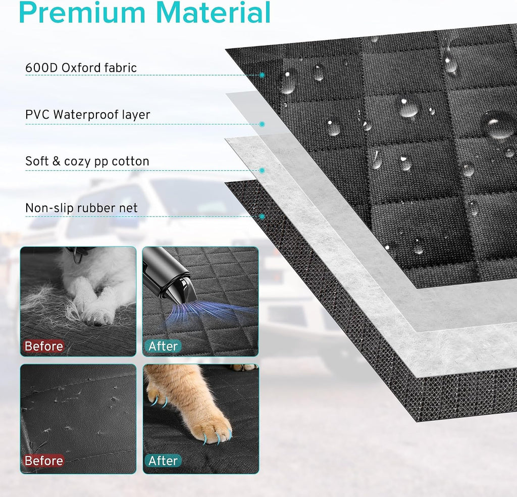 dog car seat cover for audi a4 a5, close-up detail