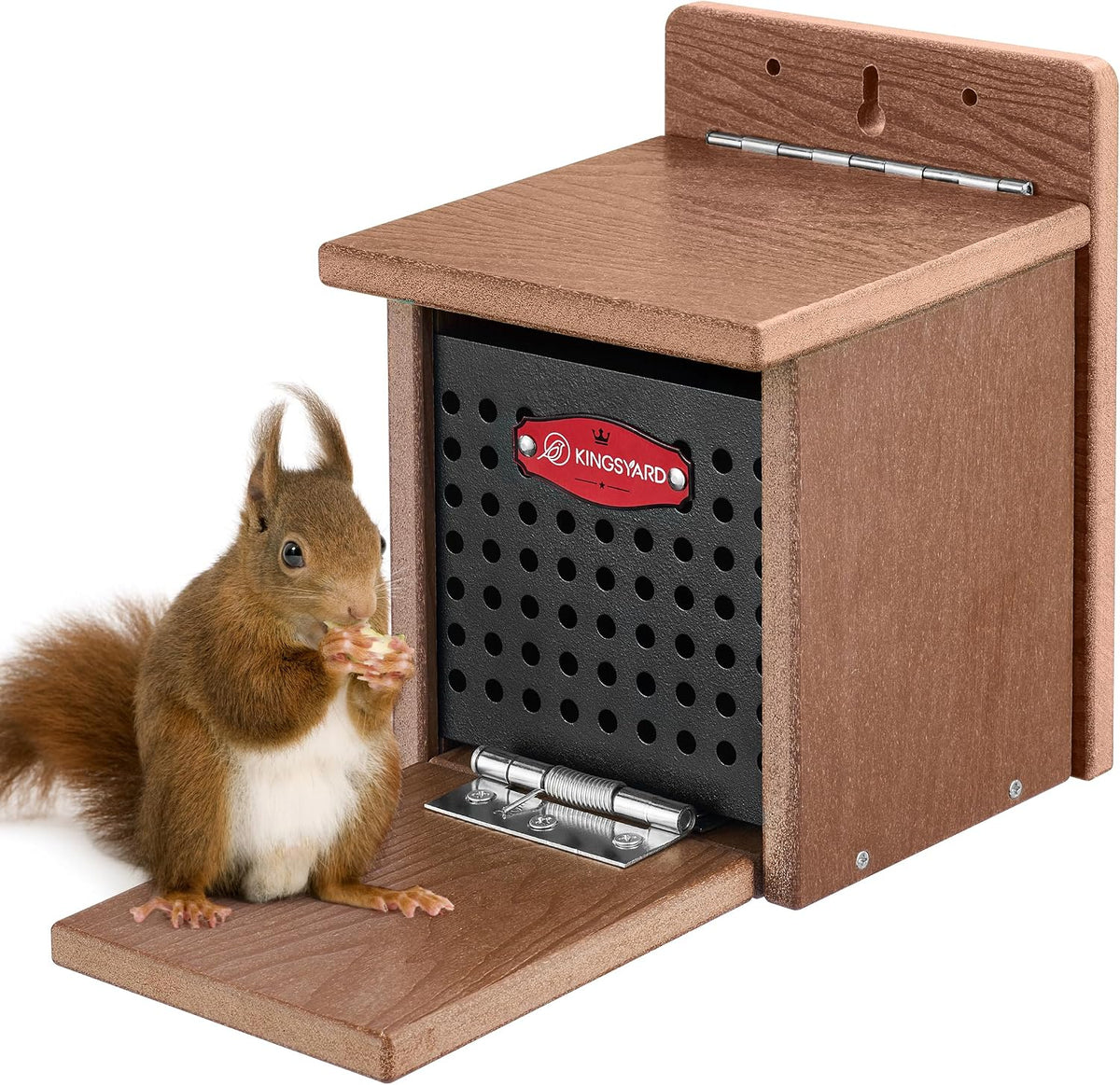 kingsyard squirrel feeder box for outside, recycled plastic, main product view