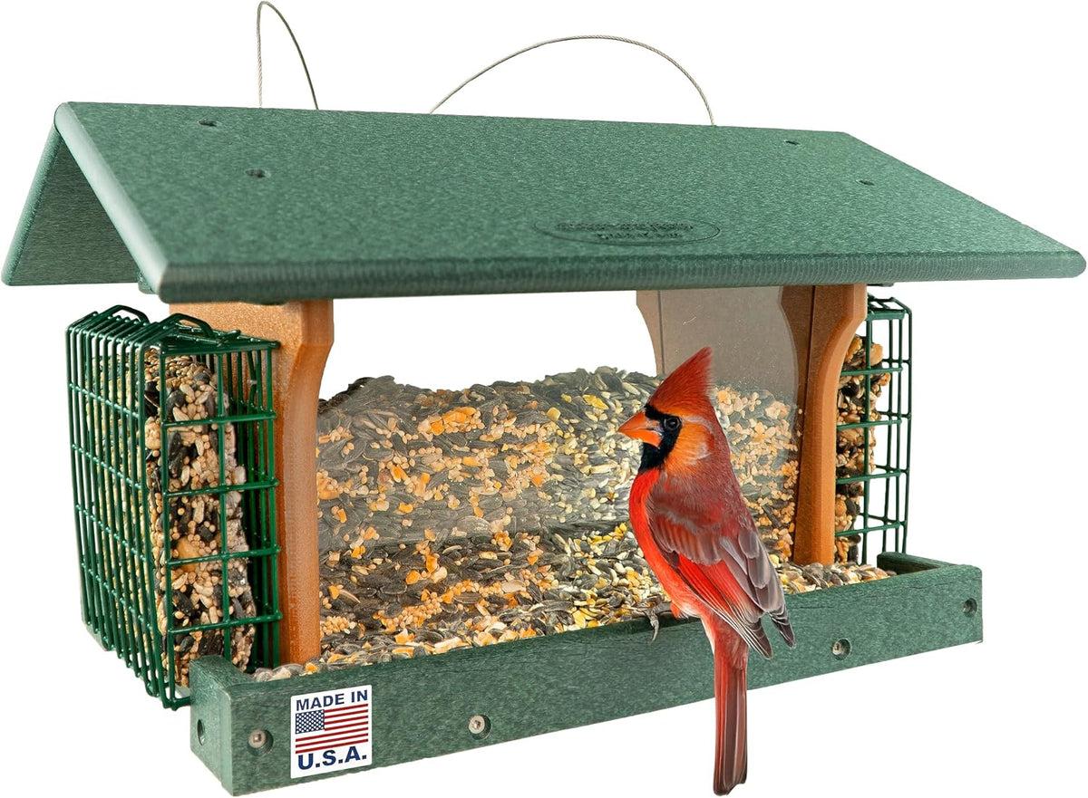 dutchcrafters poly hanging large hopper bird feeder with, main product view