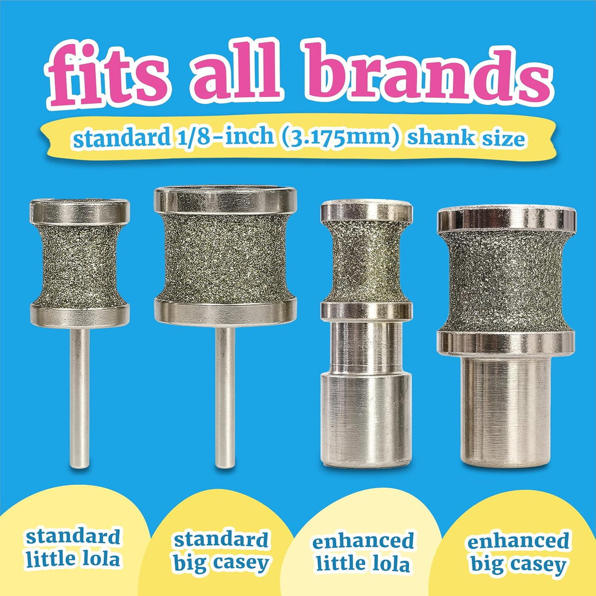 diamondg dog nail grinder bits - diamond-coated, 80 showing dimensions