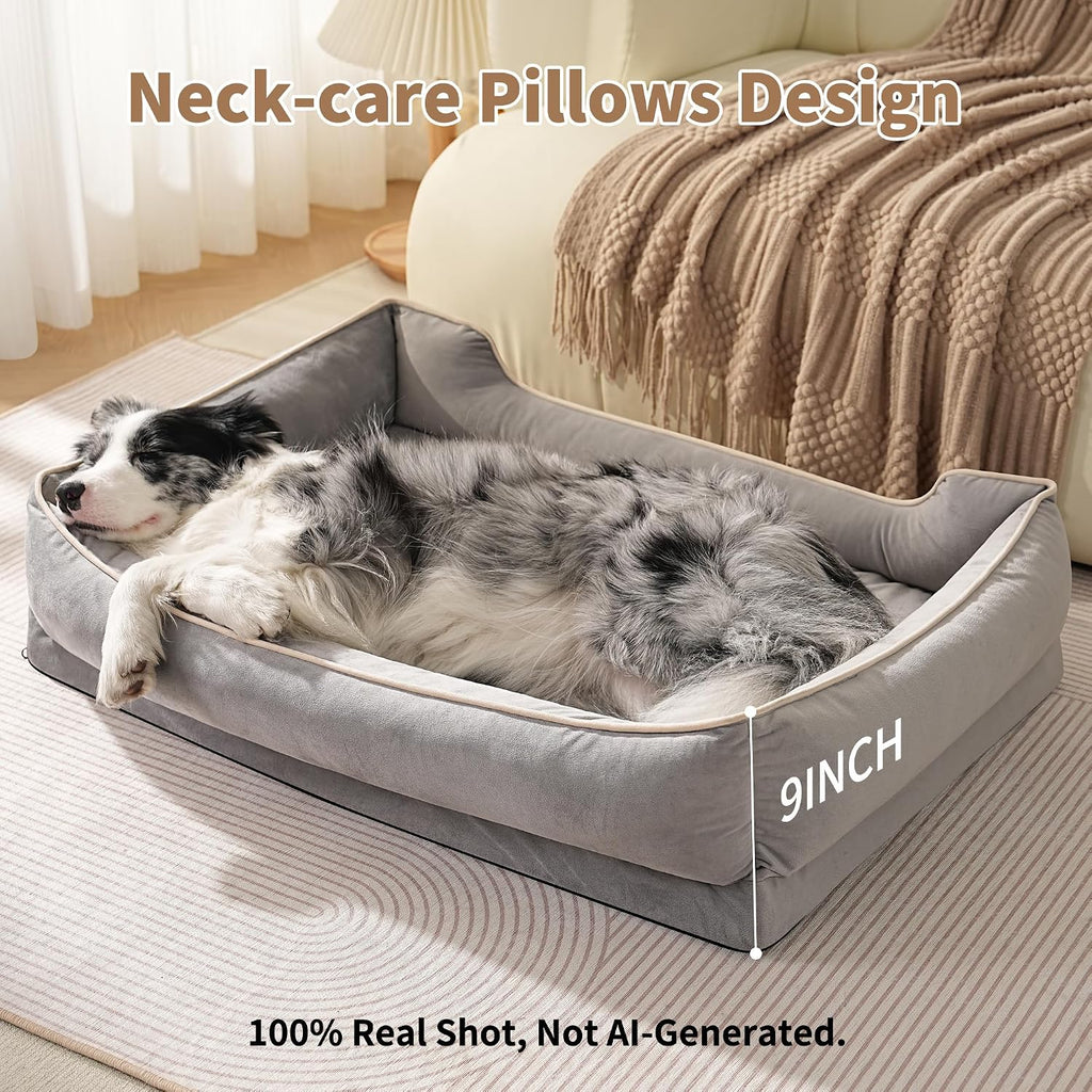 fairypet orthopedic dog bed for medium to large showing dimensions
