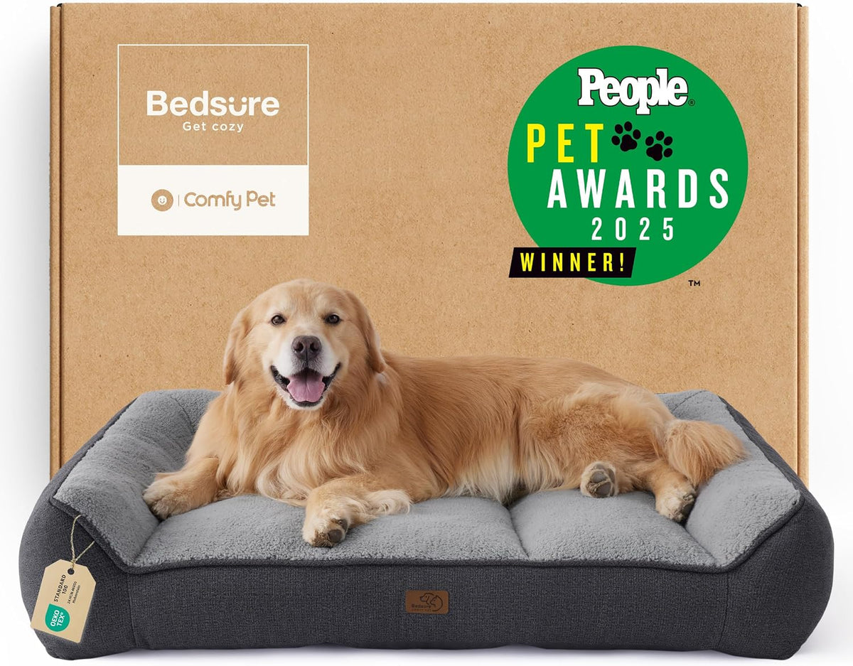 bedsure supportmax® extra thick orthopedic xl dog bed, main product view