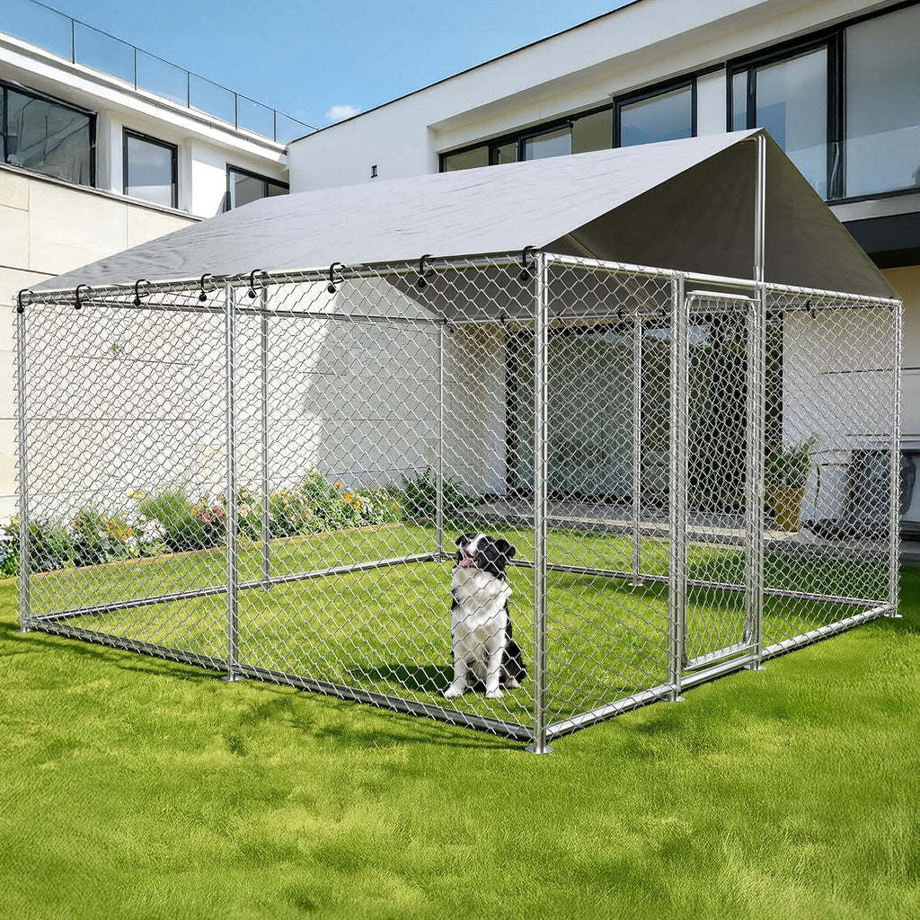 10x10 ft outdoor dog kennel, heavy duty dog, view 9