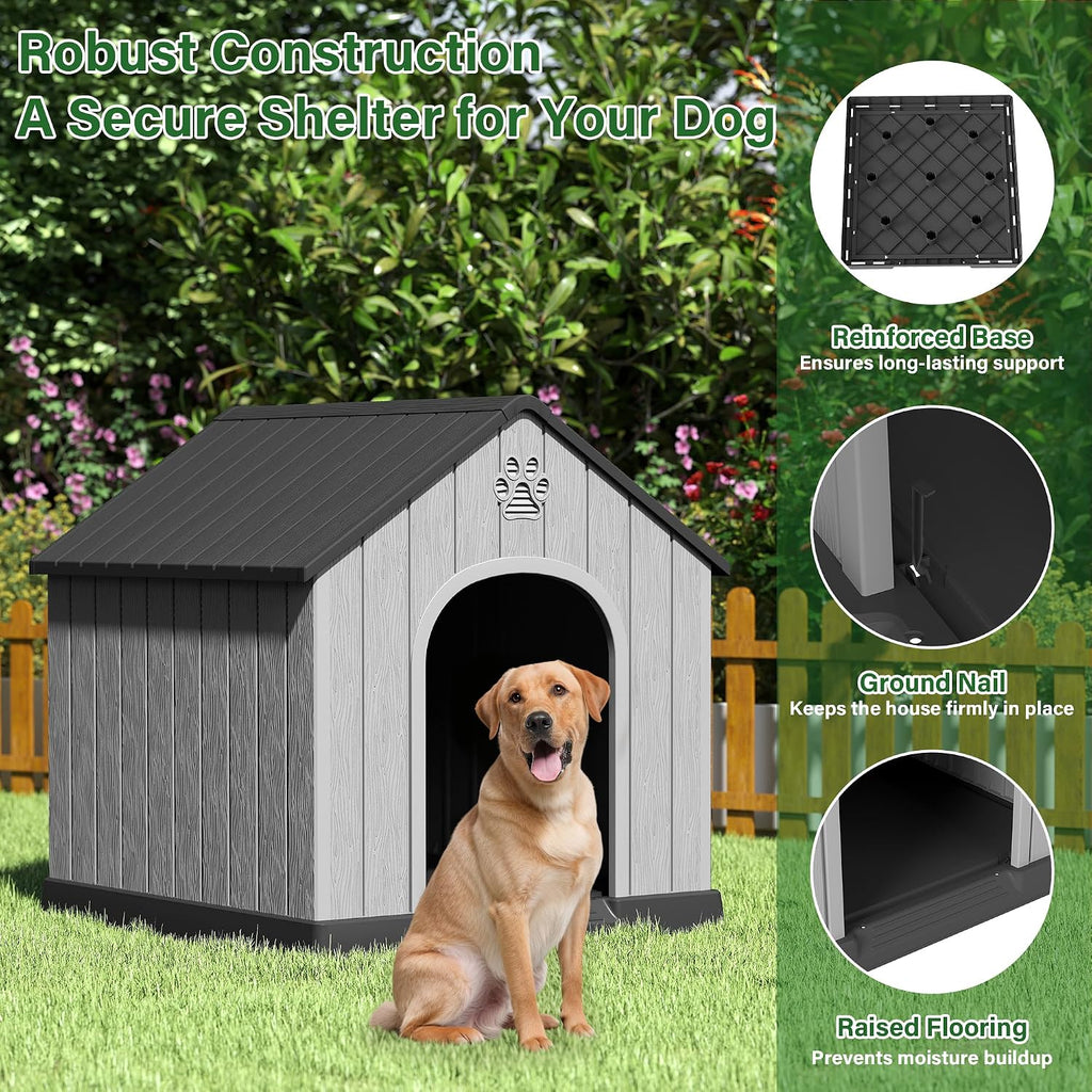 bifanuo large dog house for outdoor & indoor shown in use