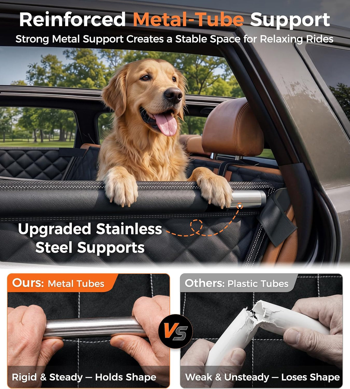 doglike heavy duty dog car seat for back shown in use