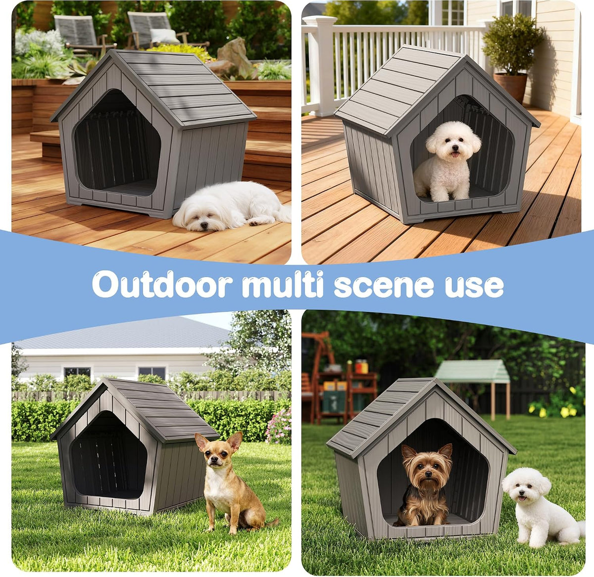 bifanuo dog house outdoor indoor for small dogs, package contents