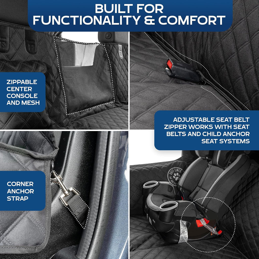 ruff liners back seat extender for dogs, side view