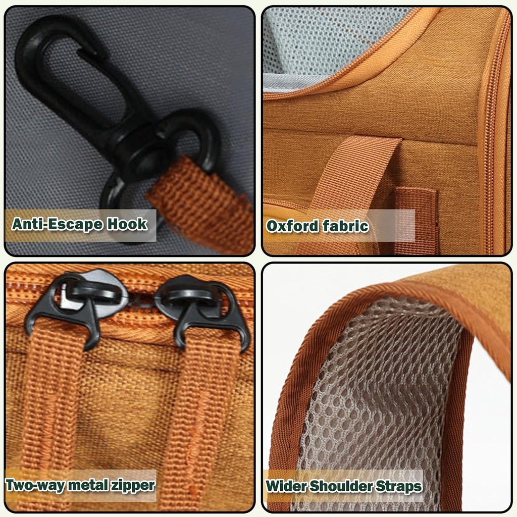 cat backpack expandable, cat carrier for travel & on a desk or shelf
