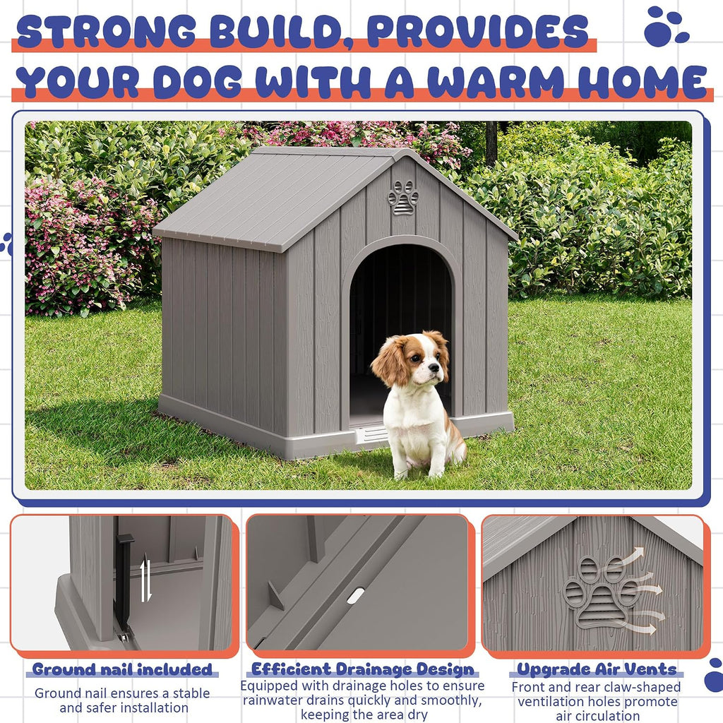 bifanuo outdoor indoor dog house for small &, side view