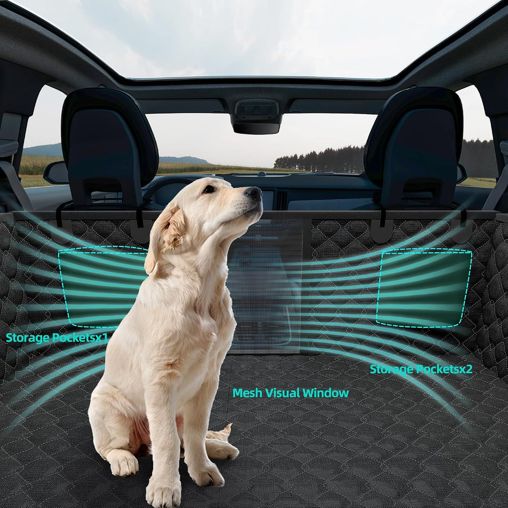 petalage dog truck seat cover for back seat, close-up detail