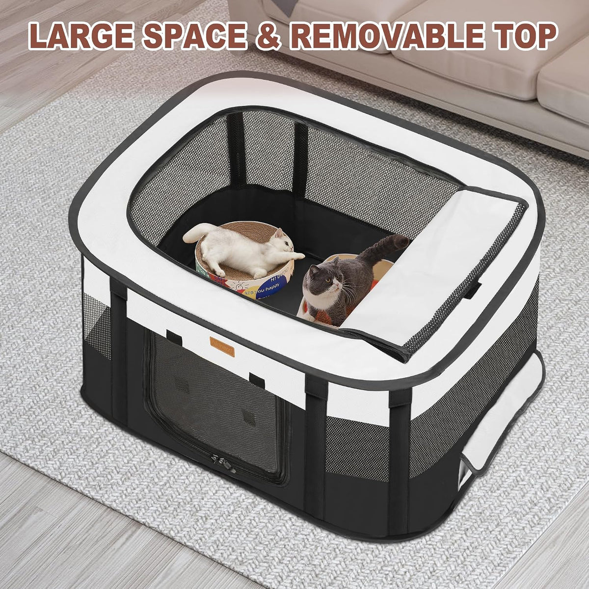 dog playpen - foldable cat play pens for showing dimensions
