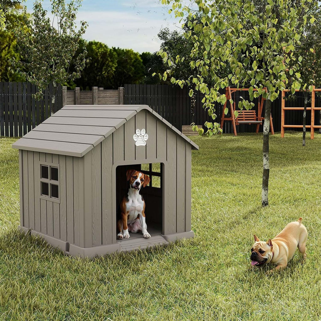 easyup dog house outdoor indoor, dog house weatherproof, front angle view
